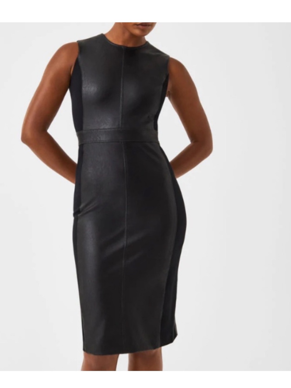 Spanx Sleeveless Faux Leather Dress